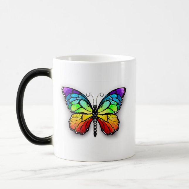 Caneca Mágica Borboleta-arco-íris Monarca (Esquerda)
