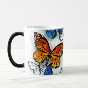 Caneca Mágica Borboletas voadoras Morpho e Monarca