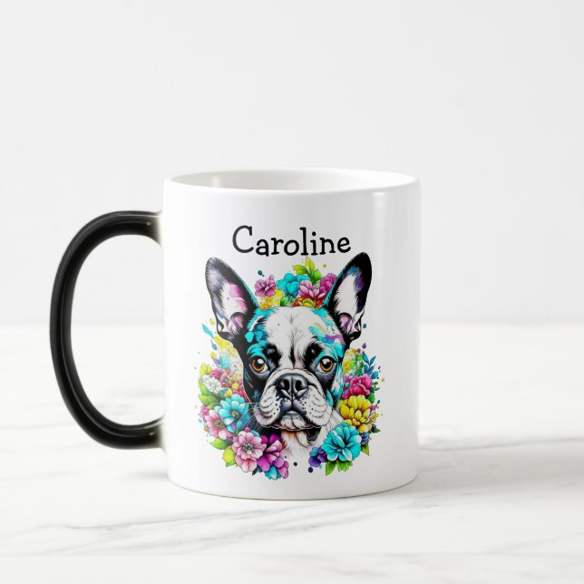 Caneca Mágica Boston Terrier Mãe Personalizada (Esquerda)