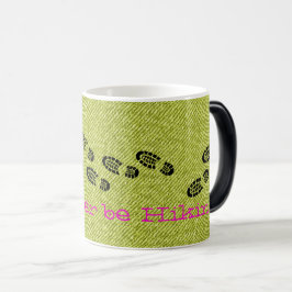Caneca Mágica Botas de Caminho Denim Eu PREFERENCIALMENTE Estar