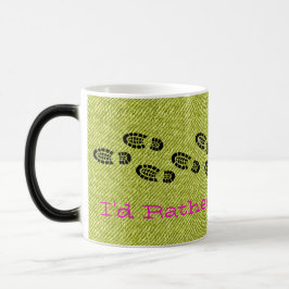 Caneca Mágica Botas de Caminho Denim Eu PREFERENCIALMENTE Estar 