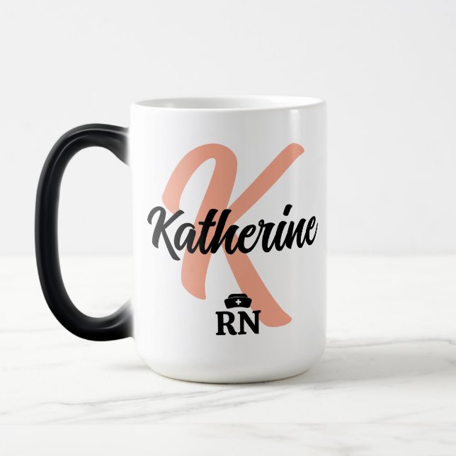 Caneca Mágica Botões e pinos de enfermeiro personalizados | Enfe (Esquerda)