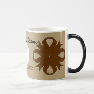 Caneca Mágica Brown Clover Ribbon Tmpl por Kenneth Yoncich