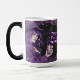 Caneca Mágica Bruxa do Café em Preto