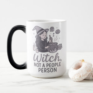 Caneca Mágica Bruxa Não é uma Pessoa Introvertida Decoração de C