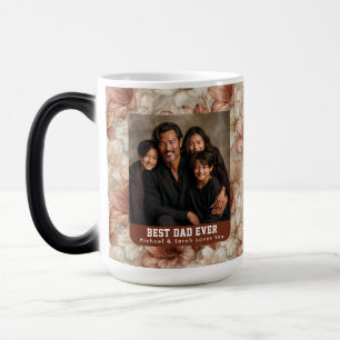Caneca Mágica Buquê de Amarílis Marrom Avô Vô Luxo