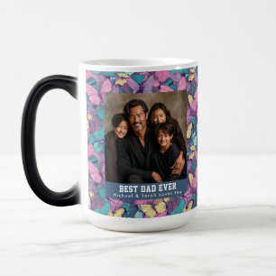 Caneca Mágica Buquê de Camuflagem de Borboleta Floral Foto do Ca