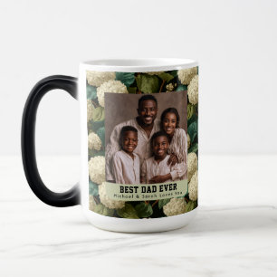 Caneca Mágica Buquê de Hortênsias Vitorianas Foto de Papai pela