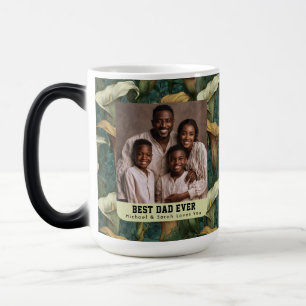 Caneca Mágica Buquê de Lírios Calla Boho Foto de Pai de Primeira