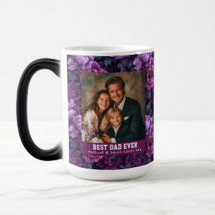 Caneca Mágica Buquê de Peônias Clássico Feliz Aniversário Papai 