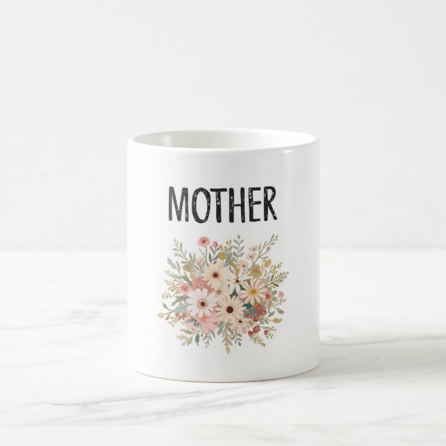 Caneca Mágica Buquê "MÃE" floral (Centro)