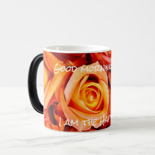 Caneca Mágica Buquê Rosa laranja