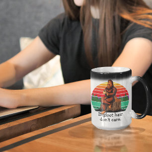Caneca Mágica Cabelo de Pé Grande Não Liga Sasquatch Engraçado 1