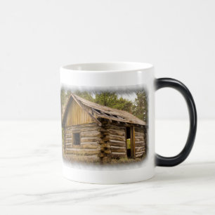 Caneca Mágica Cabina de Montanha Antiga em Branco