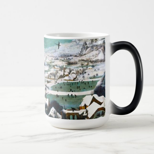 Caneca Mágica Caçadores na Paisagem da Neve Pieter Bruegel (Direita)