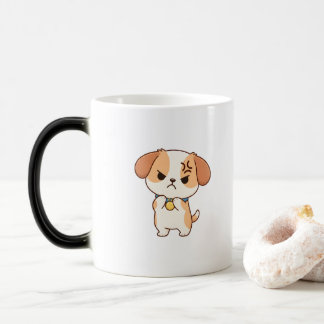 Caneca Mágica Cachorrinho Kawaii Irritado Cachorro Fofo Cartoon