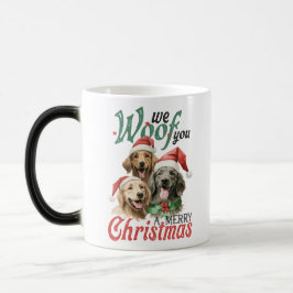 Caneca Mágica Cachorro adora café de Natal