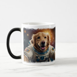 Caneca Mágica Cachorro do ouro no Espaço