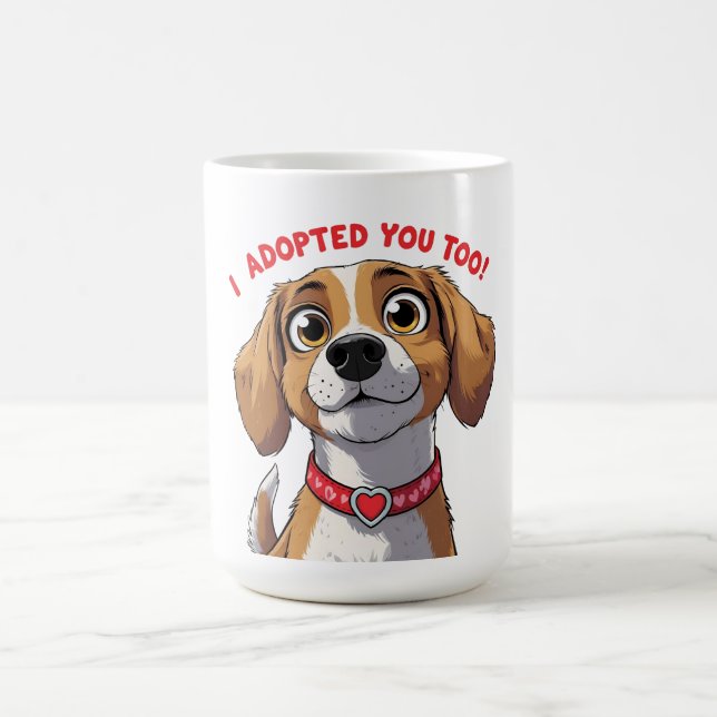 Caneca Mágica Cachorro Engraçado - Eu Também O Adotei - Pet Pare (Center)
