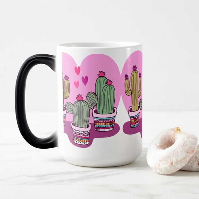Caneca Mágica cacto fofo (Com Donut)