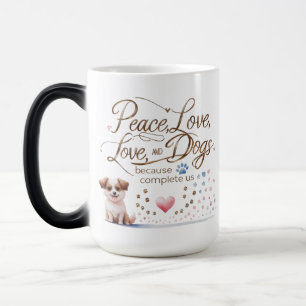 Caneca Mágica Cães de Amor pela Paz Morphing Mug - 15 oz Puppy H