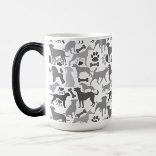 Caneca Mágica Cães e patas 03.b Padrão branco BG