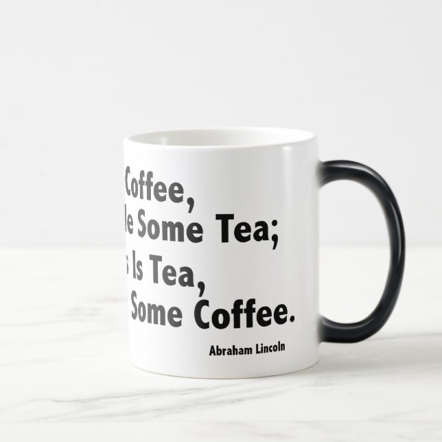 Caneca Mágica Café? Canhão Morphing preto/branco, de 11 oz (Direita)