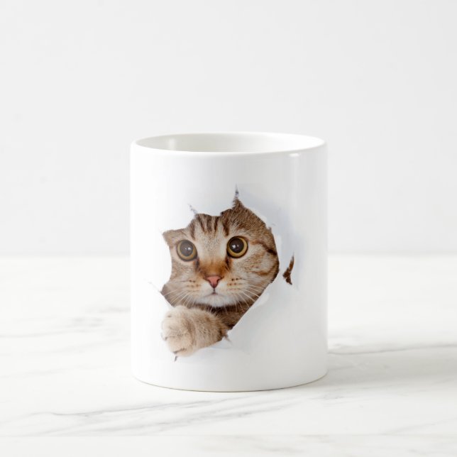 Caneca Mágica café de gato de beleza - gatinho rabugento (Centro)