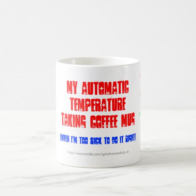 Caneca Mágica café do temp de Ur do Divertimento-auto-termômetro (Centro)