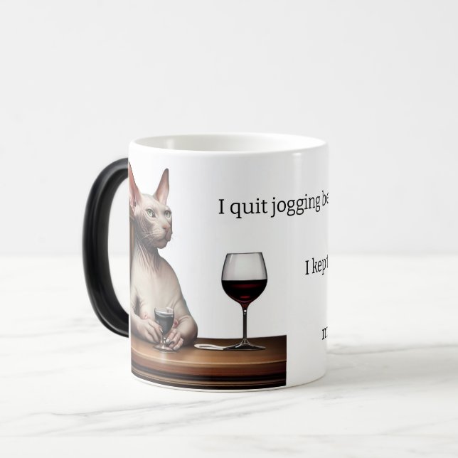 Caneca Mágica Café humor de vinho (Frente Esquerda)