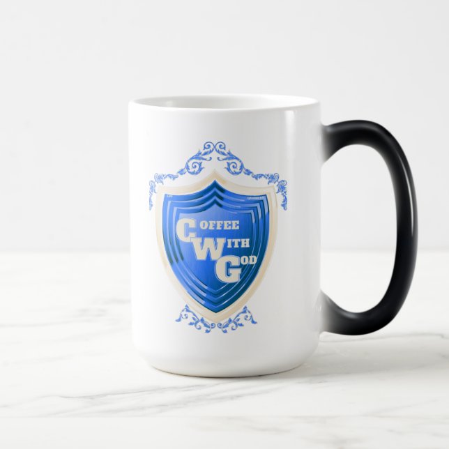 Caneca Mágica Café Sky Blue com Design de Deus Morph Mug (Direita)