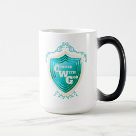 Caneca Mágica Café Teal com Design de Deus Morph Mug