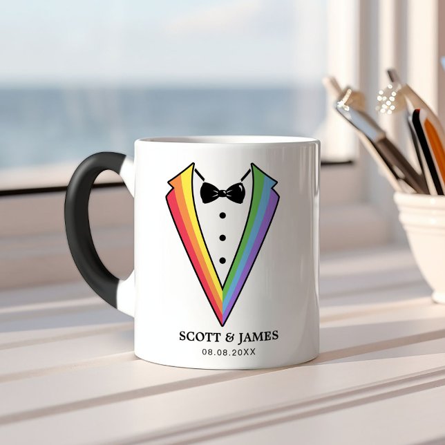 Caneca Mágica Café Tuxedo Gay LGBTQ+ (Criador carregado)