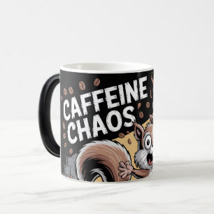 Caneca Mágica Caffeine Chaos com esquilo