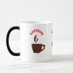 Caneca Mágica Caffeine Molecule Science Themed Caffee Lover<br><div class="desc">Esta design é especialmente projetada para amantes de café. É constituído por uma xícara desenhada com grânulos de café.</div>