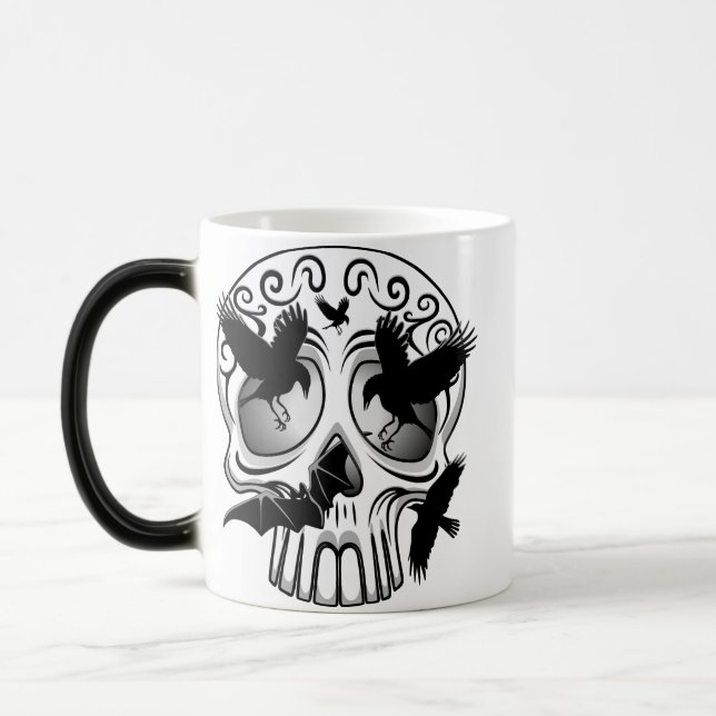 Caneca Mágica Calaveras Decorativas do Halloween (Esquerda)
