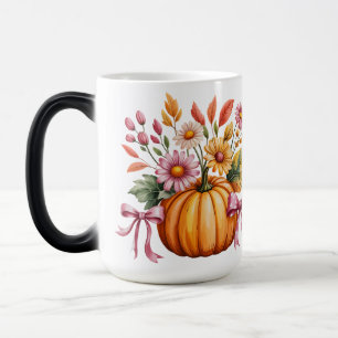 Caneca Mágica Camisa-T do Dia das Bruxas de Abóbora com Aquarela