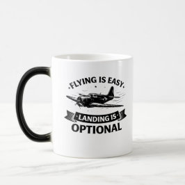 Caneca Mágica Camiseta de Piloto de Avião de Guerra de Baixa Alt