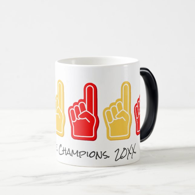 Caneca Mágica CAMPEÕES DE NOME DE EQUIPE ESPORTIVA ANO Mão Amare (Frente Esquerda)