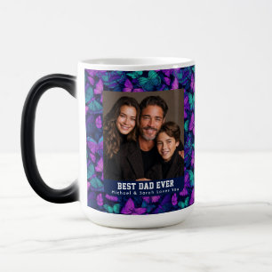 Caneca Mágica Camuflagem de Borboleta Costeira Buquê Novo Pai Na