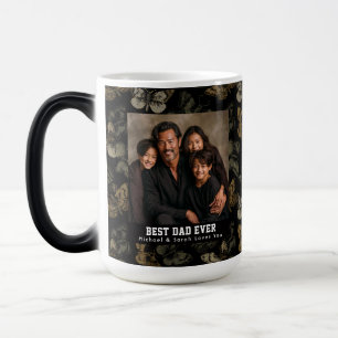 Caneca Mágica Camuflagem de Borboleta de Luxo Flor Foto de Papai