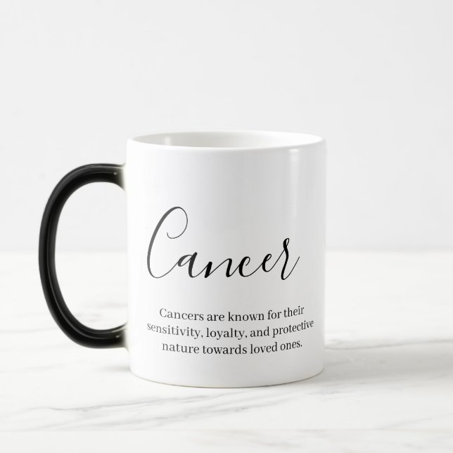 Caneca Mágica "Cancer personalizado Sinal Zodiac Nome e qualidad (Esquerda)