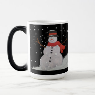 Caneca Mágica Caneca. Neves na neve noturna