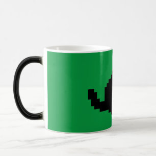 Caneca Mágica Canhão verde de gato preto de 8 bits