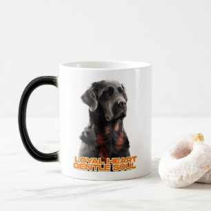 Caneca Mágica Cão Negro Elegante - Arte Pet Realista