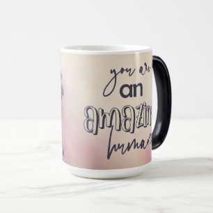 Caneca Mágica Capa de Citação Floral Inspiradora/Positiva