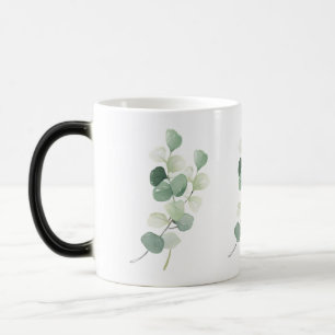 Caneca Mágica Capa de Edredão Folhas de Eucalipto Verde Pastel C