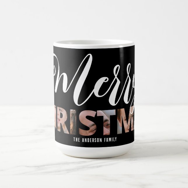 Caneca Mágica Carregue sua foto no texto Feliz Natal (Center)