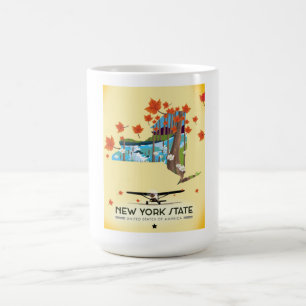 Caneca Mágica Cartaz de viagem antigo do Estado de Nova York