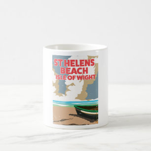 Caneca Mágica cartaz de viagem da praia de St Helens, Ilha de Wi